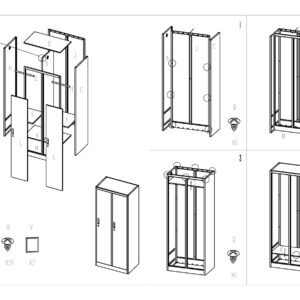 Двоен метален гардероб > Мебели от метал>Метални гардероби - Image 3
