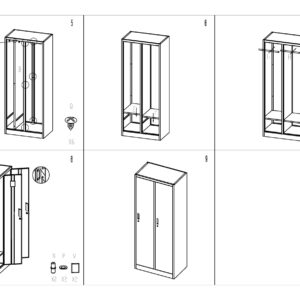 Двоен метален гардероб > Мебели от метал>Метални гардероби - Image 4