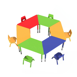 Регулируема двойна модулна маса ТРАПЕЦ > Училища>Училищни маси - Image 5