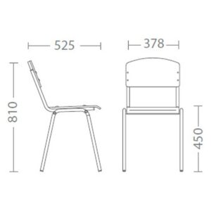 Ученически стол Tina black Бук E-263 > Училища>Училищна столова - Image 2