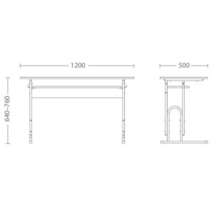 Регулируемо ученическо бюро Е-174/PK > Училища>Училищни маси - Image 2