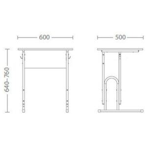 Регулируемо ученическо бюро Е-174/1 > Училища>Училищни маси - Image 2