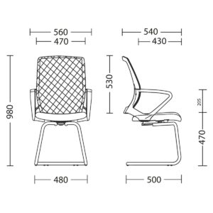 Fly CF black > Офис столове>Конферентни столове - Image 4