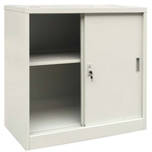 Нисък метален офис шкаф с плъзгащи врати > Мебели от метал>Медицинско обзавеждане - Image 2