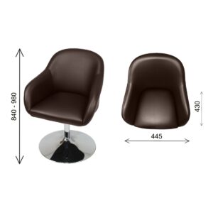 Стол Wait 1S chrome BROWN > Разпродажба - Image 4