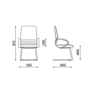 Mirage CF/LB Black > Офис столове>Конферентни столове - Image 2