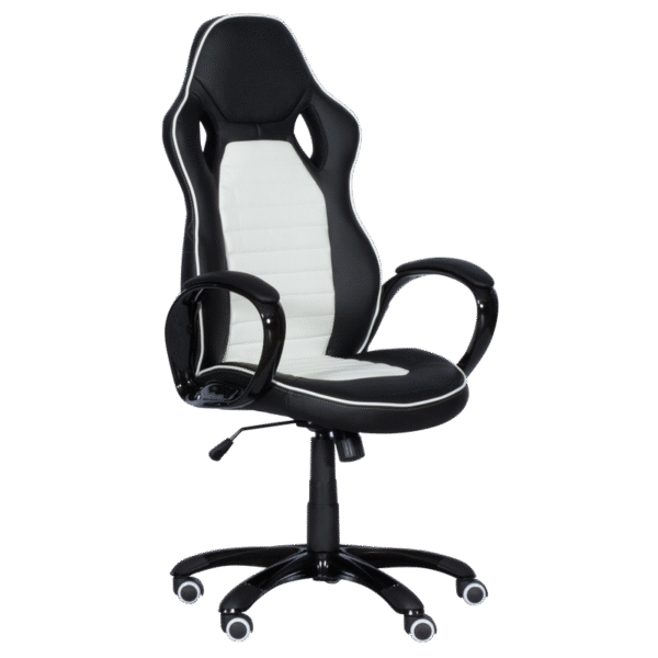 Геймърски стол Carmen 7502 - бял-черен