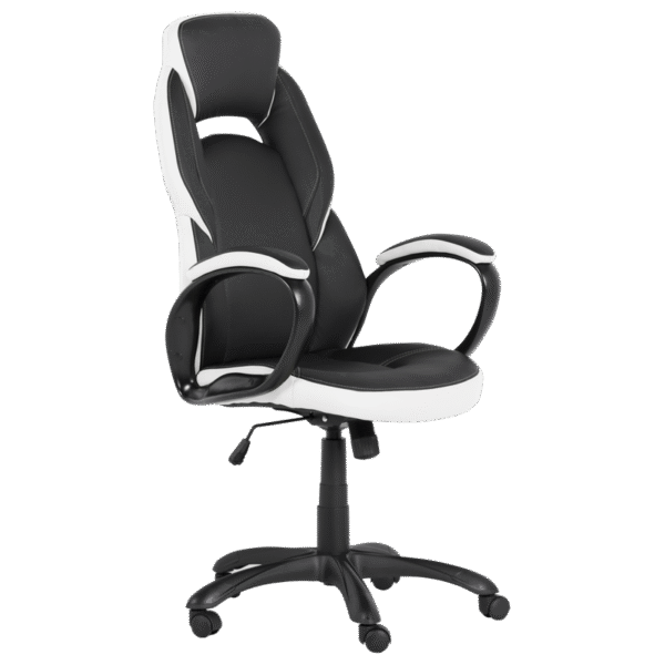 Геймърски стол Carmen 7511 - черно-бял Геймърски стол Carmen 7511 - черно-бял
