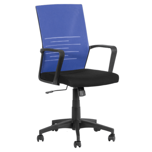 Работен офис стол Carmen 7041 - черен - син Работен офис стол Carmen 7041 - черен - син