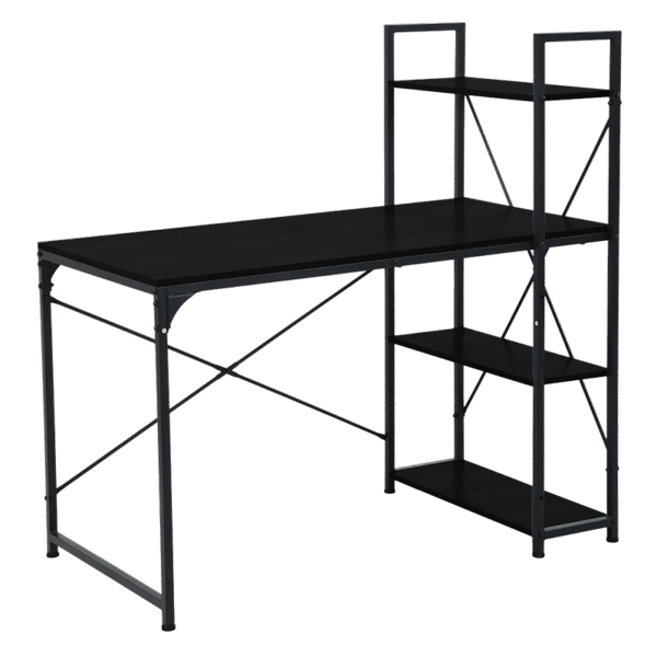 Бюро с етажерка TUZLA - черен