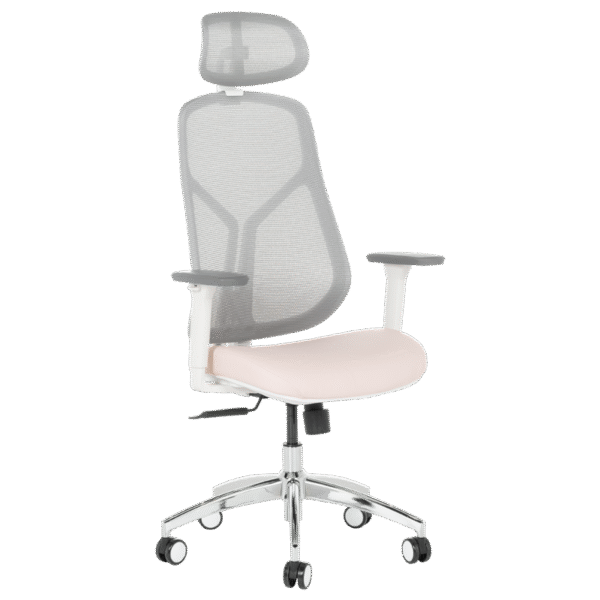 Ергономичен стол Carmen 7901 W еко кожа - сив-розов Ергономичен стол Carmen 7901 W еко кожа - сив-розов