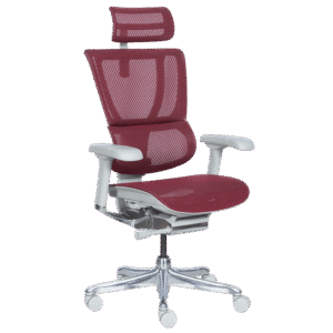 Ергономичен стол ERGOHUMAN IOO ELITE 2 - сива рамка - червен