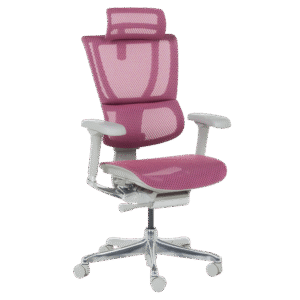 Ергономичен стол ERGOHUMAN IOO ELITE 2 - сива рамка - розов