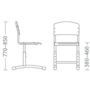Регулируем ученически стол Tina Е-273 > Училища>Училищни столове - Image 2