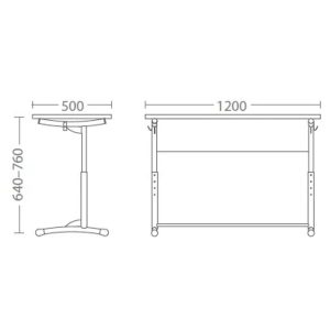 Регулируемо ученическо бюро Е-173 А > Училища>Училищни маси - Image 3