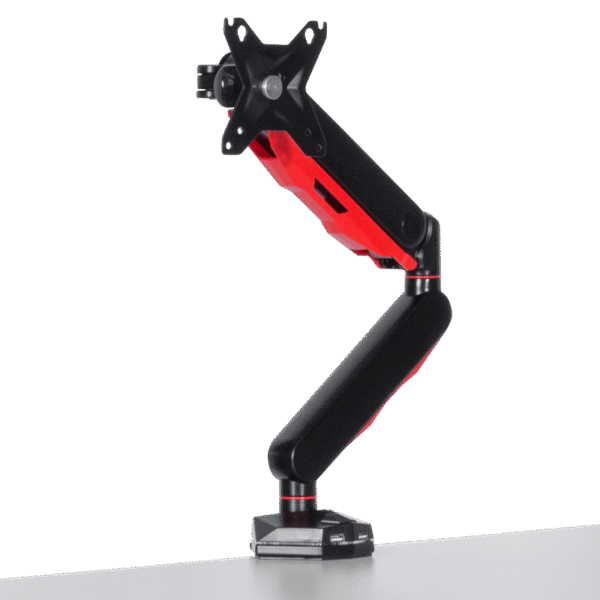 Геймърска стойка за монитор с газов амортисьор Carmen CR-530 - черно - червена