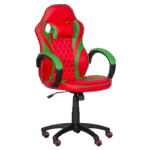 Геймърски стол с футболни мотиви Carmen 6304 - червено-зелен