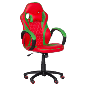 Геймърски стол с футболни мотиви Carmen 6304 - червено-зелен