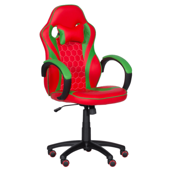 Геймърски стол с футболни мотиви Carmen 6304 - червено-зелен Геймърски стол с футболни мотиви Carmen 6304 - червено-зелен