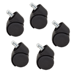 Комплект полипропиленови колела за офис стол 5 бр.