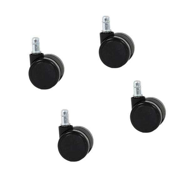 Комплект колела за посетителски стол модел 1702-1710 4 бр. - черни