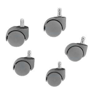 Комплект полипропиленови колела за офис стол 5 бр. - сиви