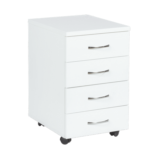 Офис контейнер с 4 чекмеджета Премиум - бял Офис контейнер с 4 чекмеджета Премиум - бял