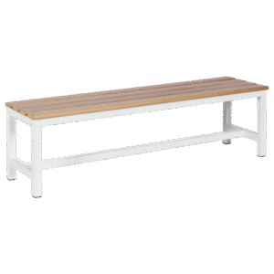 Пейка за съблекалня Carmen 150-2 - 150x40.5x42.5 см - бяла