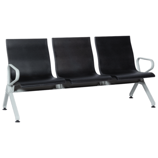 Посетителска пейка с 3 места Carmen CR-1037-3 - черна