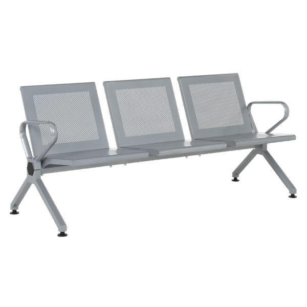 Посетителска пейка с 3 места Carmen CR-1039-3 - сребърна Посетителска пейка с 3 места Carmen CR-1039-3 - сребърна