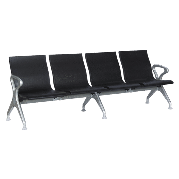 Посетителска пейка с 4 места Carmen CR-1035-4 - черна