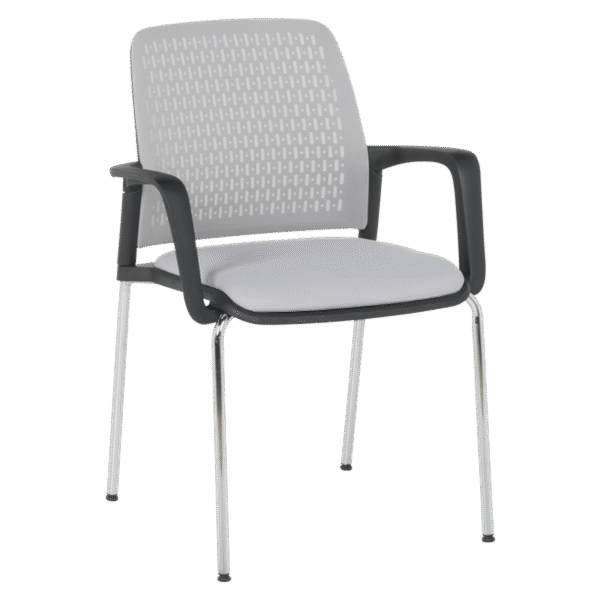 Посетителски стол Carmen 1138 CH - светлосив