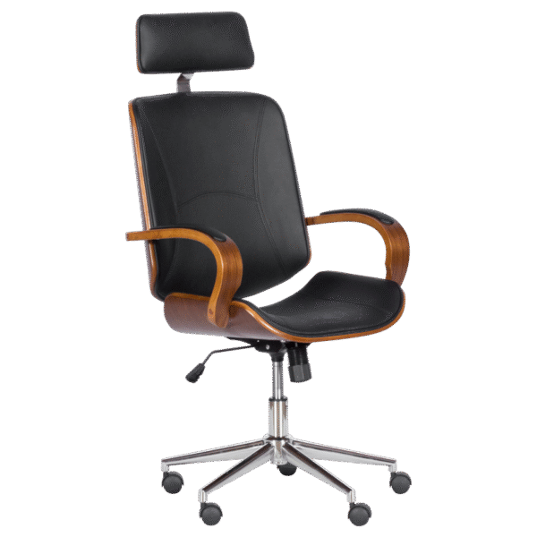 Президентски офис стол Carmen 6401 - орех - черно