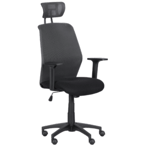 Президентски офис стол Carmen 7535 - тъмносив - черен