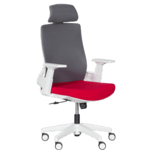 Президентски офис стол Carmen 7546 - червен - сив