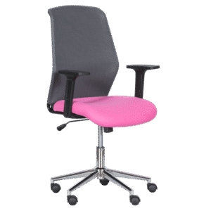 Работен офис стол Carmen 7047-1 - сив-розов