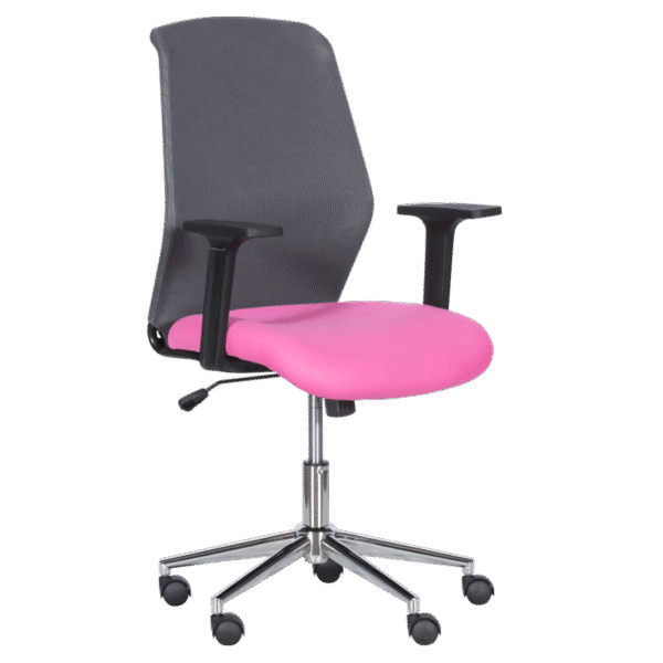 Работен офис стол Carmen 7047-1 - сив-розов Работен офис стол Carmen 7047-1 - сив-розов