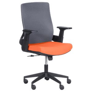 Работен офис стол Carmen 7545 - оранжев-сив