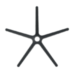 Звезда за офис стол - 300 мм - полипропилен - черна