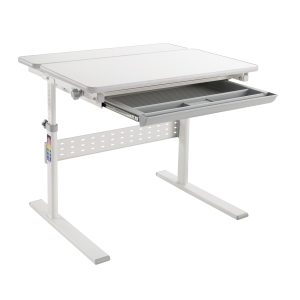 Бюро RFG Ergo Kids, с регулируема височина, детско, 800 х 660 х 540-760 mm, ПДЧ, сиво - Image 13