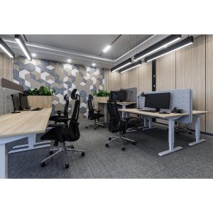 Ергономично eлектрическо бюро RFG, 160 x 80 cm, ПДЧ 25 mm, бял плот, бели метални крака - Image 6